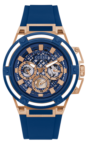  Shop Authentic Guess Matrix Multifunction Blue Dial Blue Rubber Strap Watch for Men - GW0423G4 - Luxxuri