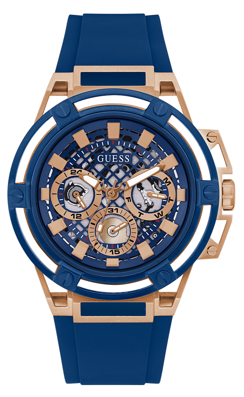  Shop Authentic Guess Matrix Multifunction Blue Dial Blue Rubber Strap Watch for Men - GW0423G4 - Luxxuri