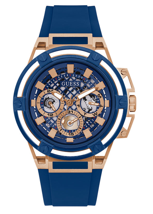  Shop Authentic Guess Matrix Multifunction Blue Dial Blue Rubber Strap Watch for Men - GW0423G4 - Luxxuri