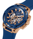  Shop Authentic Guess Matrix Multifunction Blue Dial Blue Rubber Strap Watch For Men - GW0423G1 - Luxxuri