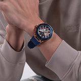  Shop Authentic Guess Matrix Multifunction Blue Dial Blue Rubber Strap Watch for Men - GW0423G4 - Luxxuri