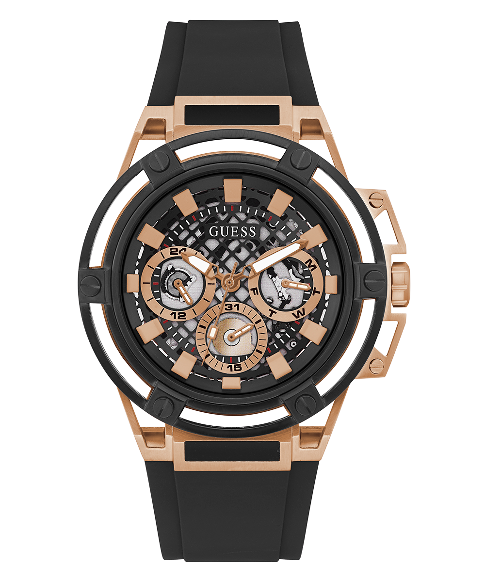  Shop Authentic Guess Matrix Multifunction Black Dial Black Rubber Strap Watch For Men - GW0423G5 - Luxxuri