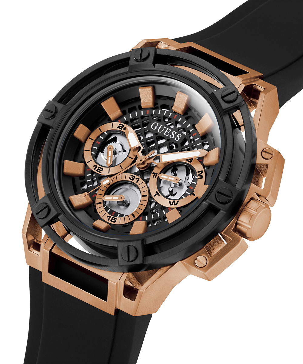  Shop Authentic Guess Matrix Multifunction Black Dial Black Rubber Strap Watch For Men - GW0423G5 - Luxxuri