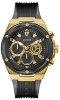  Shop Authentic Guess Poseidon Chronograph Black Dial Black Silicone Strap Watch For Men - GW0425G1 - Luxxuri