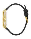  Shop Authentic Guess Princess Crystals Gold Dial Black Silicone Strap Watch For Women - GW0439L2 - Luxxuri