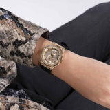  Shop Authentic Guess Princess Crystals Gold Dial Black Silicone Strap Watch For Women - GW0439L2 - Luxxuri