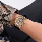  Shop Authentic Guess Princess Crystals Gold Dial Black Silicone Strap Watch For Women - GW0439L2 - Luxxuri