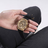  Shop Authentic Guess Princess Crystals Gold Dial Black Silicone Strap Watch For Women - GW0439L2 - Luxxuri