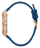  Shop Authentic Guess Multifunction Crystals Rose Gold Dial Blue Rubber Strap Watch For Women - GW0439L4 - Luxxuri