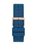  Shop Authentic Guess Multifunction Crystals Rose Gold Dial Blue Rubber Strap Watch For Women - GW0439L4 - Luxxuri