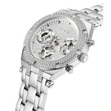  Shop Authentic Guess Heiress Multifunction Diamonds Silver Dial Silver Steel Strap Watch for Women - GW0440L1 - Luxxuri