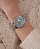  Shop Authentic Guess Heiress Multifunction Diamonds Silver Dial Silver Steel Strap Watch for Women - GW0440L1 - Luxxuri