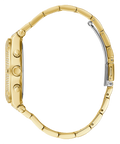 Guess Heiress Multifunction Diamonds Gold Dial Gold Steel Strap Watch for Women - GW0440L2