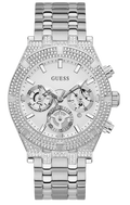 Shop Authentic Guess Multi Function Diamonds Silver Dial Silver Steel Strap Watch For Men - GW0455G1 - Luxxuri