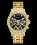  Shop Authentic Guess Multifunction Diamonds Black Dial Gold Steel Strap Watch for Men - GW0455G2 - Luxxuri