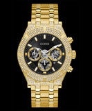  Shop Authentic Guess Multifunction Diamonds Black Dial Gold Steel Strap Watch for Men - GW0455G2 - Luxxuri