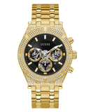 Shop Authentic Guess Multifunction Diamonds Black Dial Gold Steel Strap Watch for Men - GW0455G2 - Luxxuri