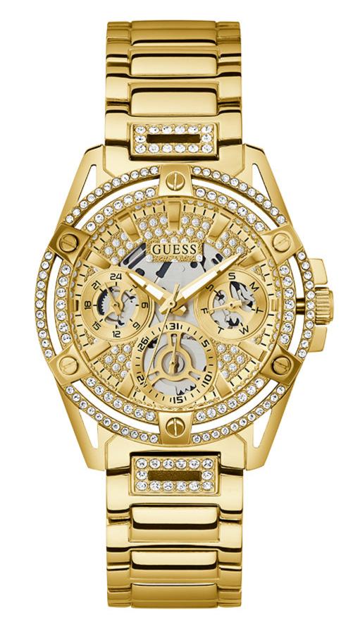  Shop Authentic Guess Queen Quartz Gold Dial Gold Steel Strap Watch For Women - GW0464L2 - Luxxuri