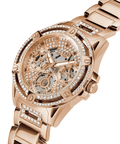 Guess Queen Multifunction Rose Gold Dial Rose Gold Steel Strap Watch For Women - GW0464L3