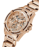  Shop Authentic Guess Queen Multifunction Rose Gold Dial Rose Gold Steel Strap Watch For Women - GW0464L3 - Luxxuri