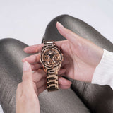  Shop Authentic Guess Queen Multifunction Rose Gold Dial Rose Gold Steel Strap Watch For Women - GW0464L3 - Luxxuri
