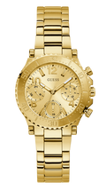  Shop Authentic Guess Cosmic Chronograph Gold Dial Gold Steel Strap Watch for Women - GW0465L1 - Luxxuri