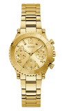  Shop Authentic Guess Cosmic Chronograph Gold Dial Gold Steel Strap Watch for Women - GW0465L1 - Luxxuri