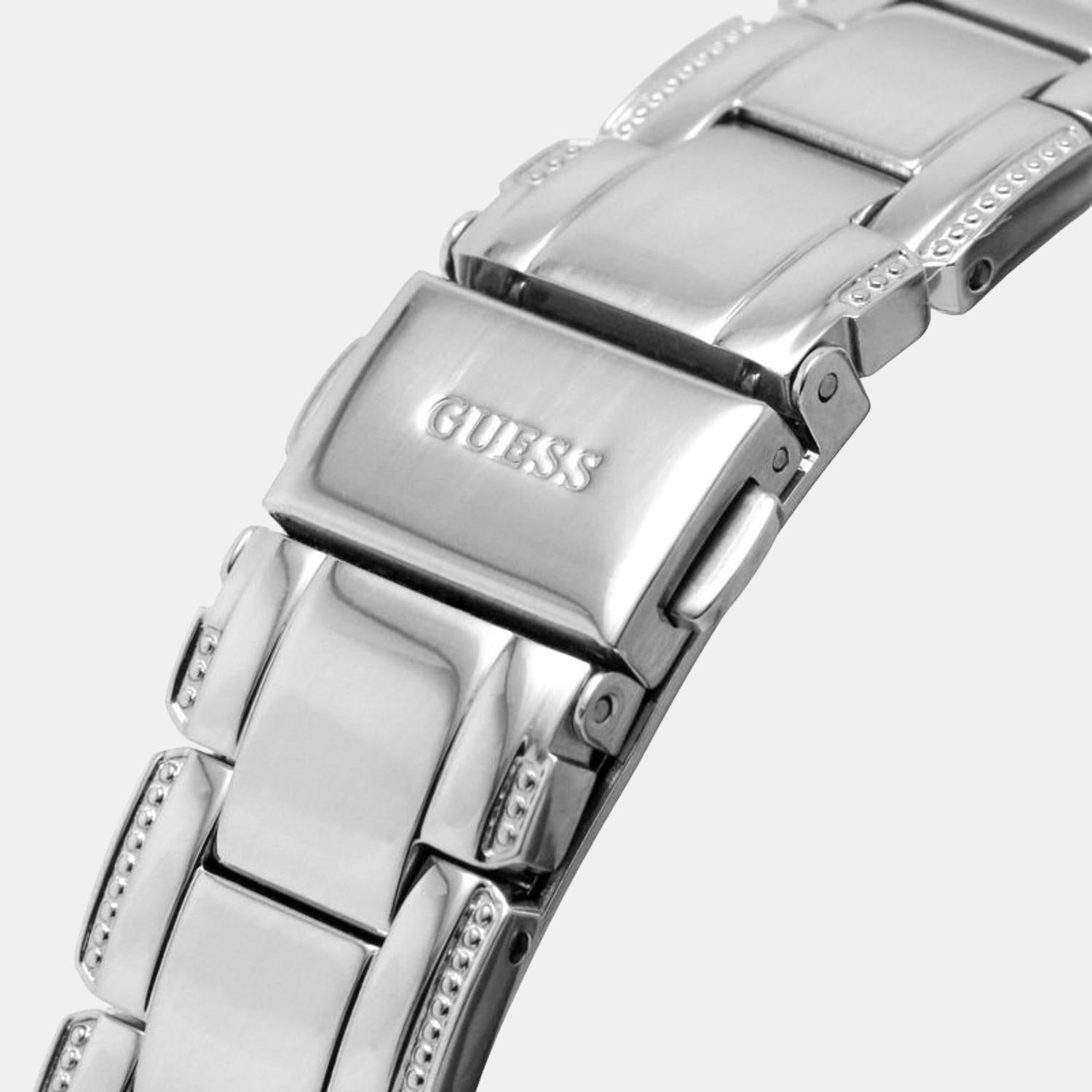  Shop Authentic Guess Night Life Clear Silver Dial Silver Steel Strap Watch for Women - GW0470L1 - Luxxuri