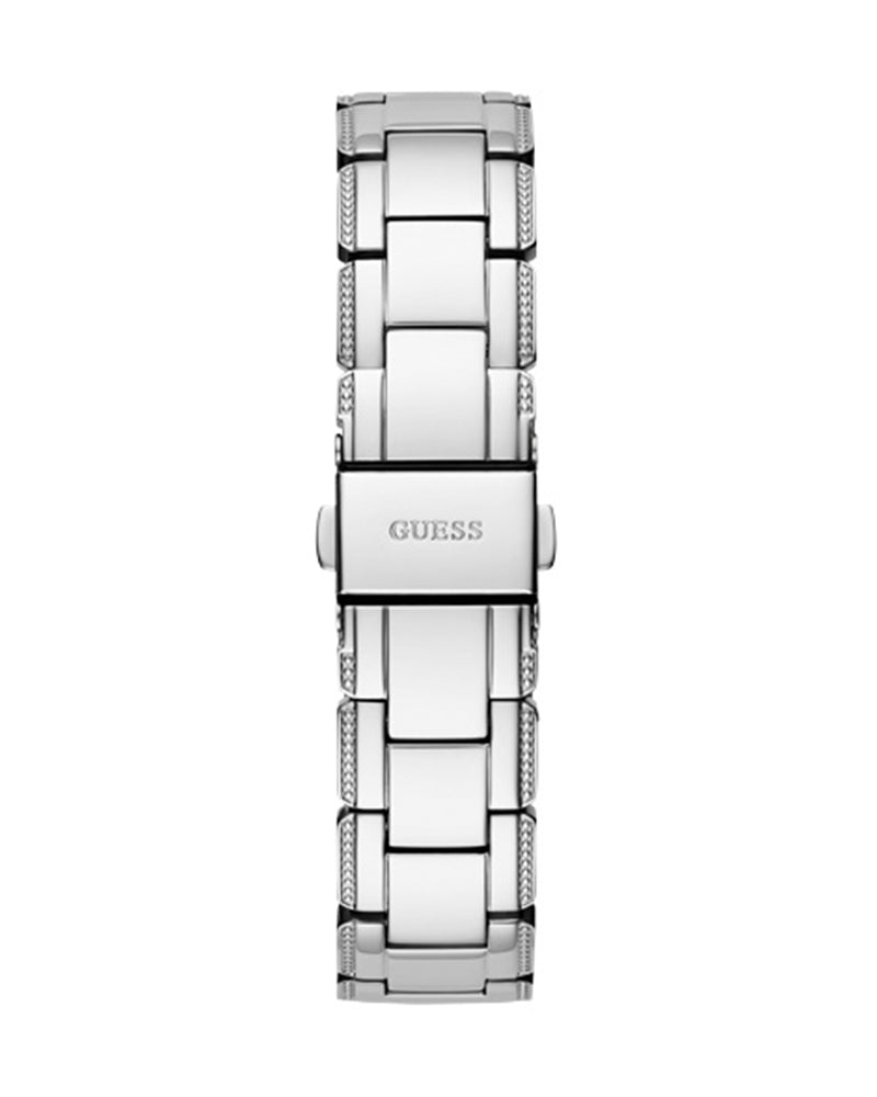 Shop Authentic Guess Night Life Clear Silver Dial Silver Steel Strap Watch for Women - GW0470L1 - Luxxuri