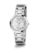  Shop Authentic Guess Night Life Clear Silver Dial Silver Steel Strap Watch for Women - GW0470L1 - Luxxuri