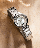  Shop Authentic Guess Night Life Clear Silver Dial Silver Steel Strap Watch for Women - GW0470L1 - Luxxuri