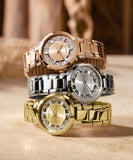  Shop Authentic Guess Crystal Clear Analog Gold Dial Gold Steel Strap Watch for Women - GW0470L2 - Luxxuri