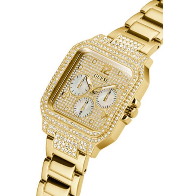  Shop Authentic Guess Deco Quartz Crystals Gold Dial Gold Steel Strap Watch For Women - GW0472L2 - Luxxuri
