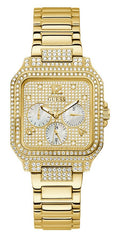  Shop Authentic Guess Deco Quartz Crystals Gold Dial Gold Steel Strap Watch For Women - GW0472L2 - Luxxuri