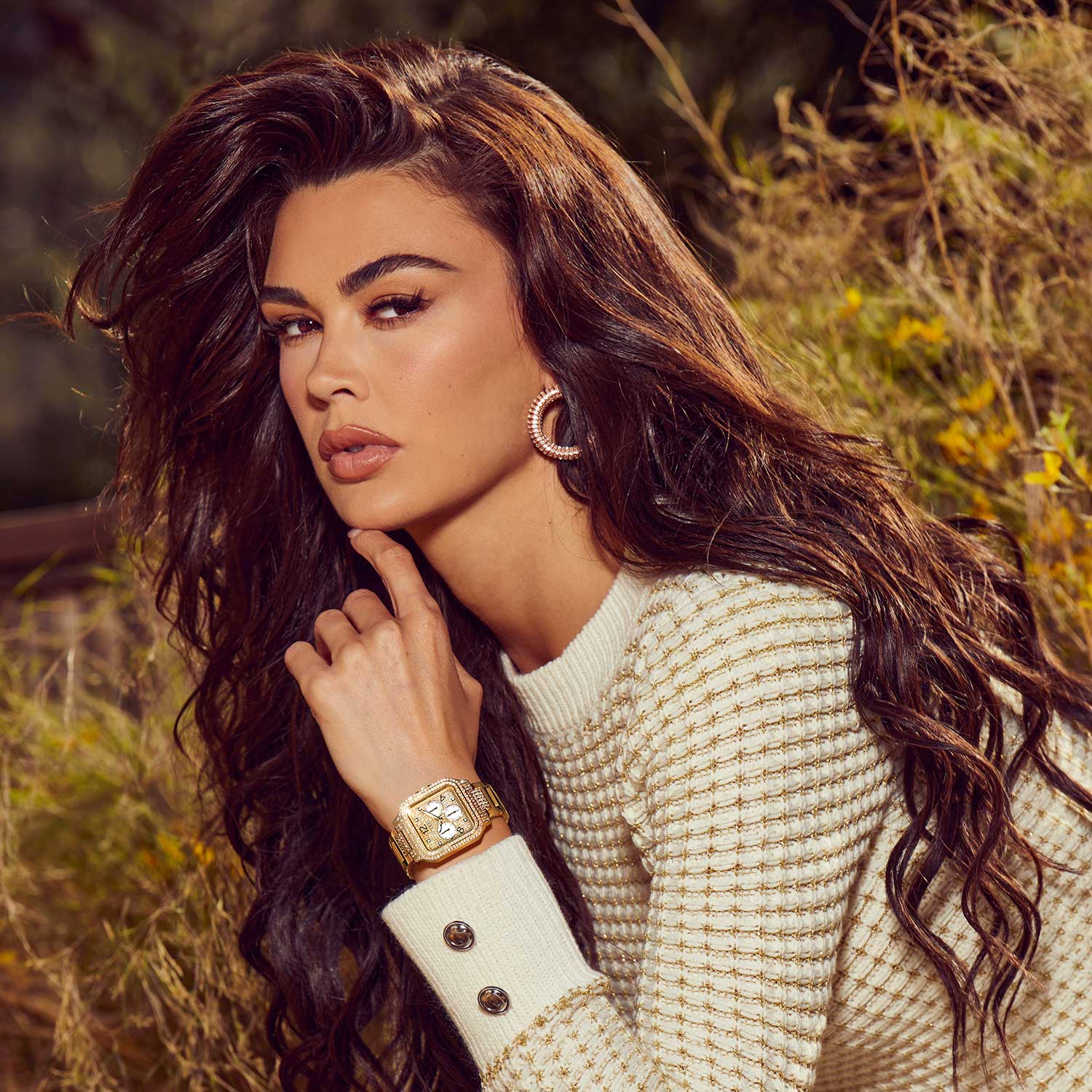  Shop Authentic Guess Deco Quartz Crystals Gold Dial Gold Steel Strap Watch For Women - GW0472L2 - Luxxuri