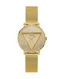  Shop Authentic Guess Iconic Diamonds Gold Dial Gold Mesh Bracelet Watch For Women - GW0477L2 - Luxxuri