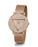  Shop Authentic Guess Iconic Diamonds Rose Gold Dial Rose Gold Mesh Bracelet Watch For Women - GW0477L3 - Luxxuri