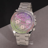  Shop Authentic Guess Sol Chronograph Crystals Multicolor Dial Silver Steel Strap Watch For Women - GW0483L1 - Luxxuri