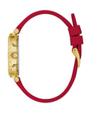  Shop Authentic Guess Solstice Diamonds Gold Dial Red Rubber Strap Watch for Women - GW0484L1 - Luxxuri