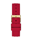  Shop Authentic Guess Solstice Diamonds Gold Dial Red Rubber Strap Watch for Women - GW0484L1 - Luxxuri