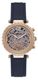  Shop Authentic Guess Solistice Diamonds Roe Gold Dial Black Rubber Strap Watch for Women - GW0484L2 - Luxxuri