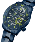 Guess Axle Multifunction Navy Blue Dial Blue Steel Strap Watch For Men - GW0488G4