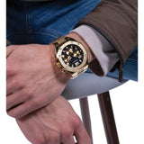  Shop Authentic Guess Empire Quartz Black Dial Gold Steel Strap Watch For Men - GW0489G2 - Luxxuri