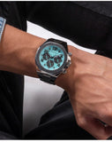  Shop Authentic Guess Empire Chronograph Quartz Sky Blue Dial Silver Steel Strap Watch For Men - GW0489G3 - Luxxuri