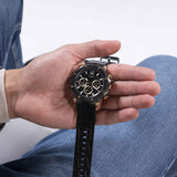  Shop Authentic Guess Edge Chronograph Black Dial Black Leather Strap Watch For Men - GW0492G1 - Luxxuri