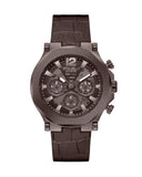  Shop Authentic Guess Edge Chronograph Brown Dial Brown Leather Strap Watch For Men - GW0492G2 - Luxxuri