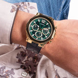  Shop Authentic Guess Edge Chronograph Green Dial Black Leather Strap Watch For Men - GW0492G3 - Luxxuri