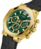  Shop Authentic Guess Edge Chronograph Green Dial Black Leather Strap Watch For Men - GW0492G3 - Luxxuri