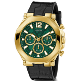  Shop Authentic Guess Edge Chronograph Green Dial Black Leather Strap Watch For Men - GW0492G3 - Luxxuri