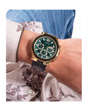  Shop Authentic Guess Edge Chronograph Green Dial Black Leather Strap Watch For Men - GW0492G3 - Luxxuri
